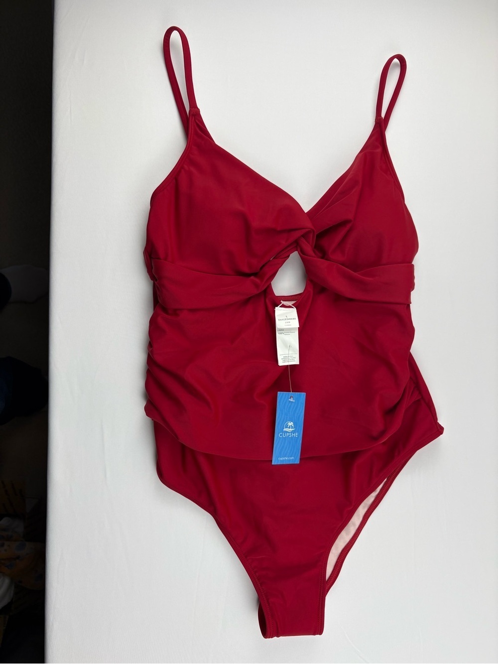 NWT Live Life On The Beach Crimson Colored 1-Piece Swimsuit. Size: L.